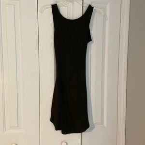 Dark Green Dress, Open Back, Size Small